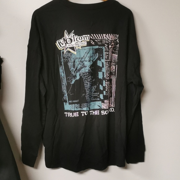 BNWT Volcom working doubles ls black shirt, size medium - Picture 2 of 5